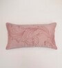 Pink Floral Polyester Blend 12 x 22 Inches Cushion Cover