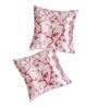Pink Floral Polyester Blend 24 x 24 Inches Cushion Covers (Set of 2)