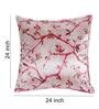 Pink Floral Polyester Blend 24 x 24 Inches Cushion Covers (Set of 2)