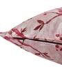 Pink Floral Polyester Blend 24 x 24 Inches Cushion Covers (Set of 2)