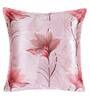 Pink Floral Polyester Blend 24 x 24 Inch Cushion Covers (Set of 2)