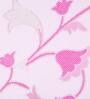 Pink Polyester Floral 5 Ft Light Filtering Eyelet 1 Piece Window Curtain