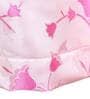 Pink Polyester Floral 5 Ft Light Filtering Eyelet 1 Piece Window Curtain