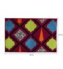 Maroon Traditional Polyester 34x22 Inches AntiSkid Bath Mat