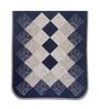 Blue Checkered Polyester Chenille 5 Seater Sofa Cover