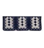 Blue Checkered Polyester Chenille 5 Seater Sofa Cover