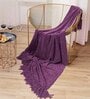 Pink Polyester Chenille Checkered 50X60 Inches Throw
