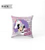 Pink Polyester Disney 16x16 inches Reversible Kids Cushion (1 Pc)