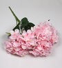 Pink Polyester Fabric Decorative Artificial Hydrangea Flower Bunch