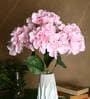 Pink Polyester Fabric Decorative Artificial Hydrangea Flower Bunch