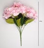 Pink Polyester Fabric Decorative Artificial Hydrangea Flower Bunch