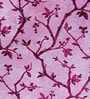Pink Polyester Floral Light Filtering Eyelet 7 Feet Door Curtains (2 Pc)