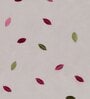 Pink Floral Polyester 7 Ft Sheer Eyelet Door Curtain