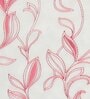 Pink Floral Polyester 7 Ft Sheer Eyelet Door Curtain