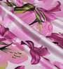 Pink Floral Polyester 5 Ft Semisheer Eyelet Window Curtains (Set of 2)