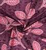 Purple Floral Polyester 7 Ft Semisheer Eyelet Door Curtains (Set of 2)