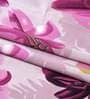 Pink Floral Polyester 7 Ft Semisheer Eyelet Door Curtains (Set of 2)
