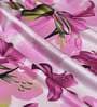 Pink Floral Polyester 7 Ft Semisheer Eyelet Door Curtains (Set of 2)