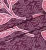 Purple Floral Polyester 7 Ft Semisheer Eyelet Door Curtains (Set of 2)