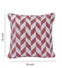 Pink Polyester Geometric 40x40 inches Cushion Covers Set of 5