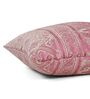Pink Polyester Jacquard 16x16 inches Cushion Cover Set of 5