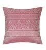 Pink Polyester Jacquard 16x16 inches Cushion Cover Set of 5