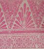 Pink Polyester Jacquard 16x16 inches Cushion Cover Set of 5