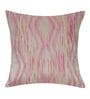 Pink Polyester Jacquard 16x16 inches Cushion Cover Set of 5