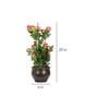 Polyester Pink Morning Glory Bonsai With Ceramic Vase Artificial Plants