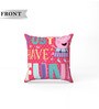 Pink Polyester Peppa 16x16 inches Reversible Kids Cushion (1 Pc)
