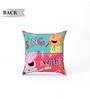 Pink Polyester Peppa 16x16 inches Reversible Kids Cushion (1 Pc)