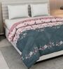 Pink Polyester Solid 105 GSM Double Bed Comforter