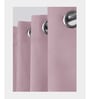 Pink Polyester Solid 5Ft Blackout Eyelet Window Curtain (1 Pc)