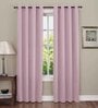 Pink Polyester Solid 5Ft Blackout Eyelet Window Curtain (1 Pc)