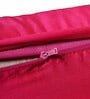 Pink Polyester Traditional 16x16 inches Cushion Covers (1pc)