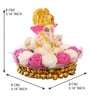 Lord Ganesha Pink & White Polyresin Idol
