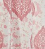 Pink Poleyster Camrin Leaves 7 Feet Semi Transperency Ring Top Door Curtains 2Pcs