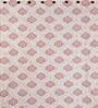 Pink Poleyster Camrin Leaves 9 Feet Semi Transperency Ring Top Long Door Curtains 2Pcs