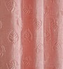 Pink Poleyster Floral 9 Feet Semi Transperency Ring Top Long Door Curtains 2Pcs