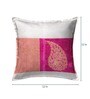 Pink Polyster Set Of 5 Printed 12x12 Inch Square Paisley Boota Cushion Covers