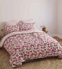 Pink Printed 180 TC Pure Cotton King Sized Bedsheet with 2 Pillow Covers