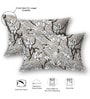Grey Printed 220 Tc Cotton Super King Bedsheet With 2 Pillow Covers