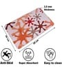 Pink Splatter Printed Rubber 22x14 Inches Anti Skid Bath Mat