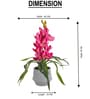Pink Pu Foam Velvet Orchid Elegance Pot With Flower