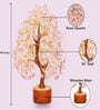 Pink Quartz Stone Fortune Crystal Tree Showpiece