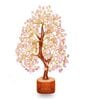 Pink Quartz Stone Fortune Crystal Tree Showpiece