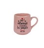 Pink Quotes Printed 300 ml Ceramic (Set of 2) Coffee Mug