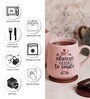 Pink Quotes Printed 300 ml Ceramic (Set of 2) Coffee Mug