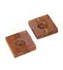 Pink Resin & Mangowood Tealight Holder Set of 2