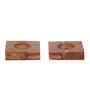 Pink Resin & Mangowood Tealight Holder Set of 2
